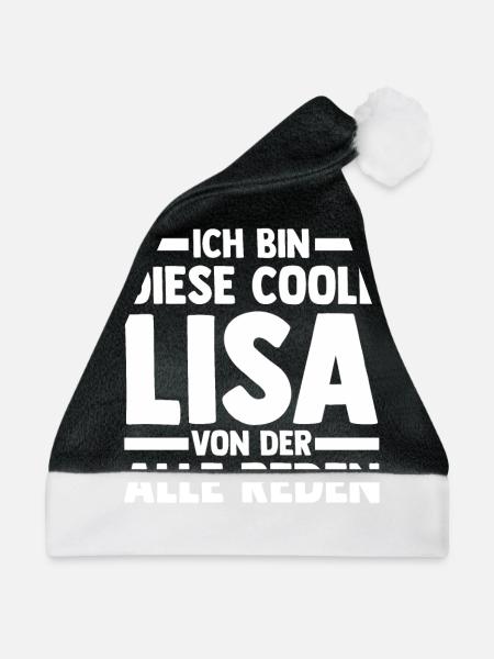 Lisa - Weihnachtsmütze - Schwarz/Weiß