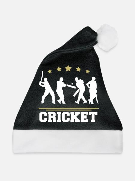 Cricket Spieler sport - Weihnachtsmütze - Schwarz/Weiß