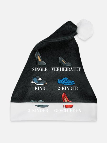 Leben einer Frau Single Verheiratet Geschieden - Weihnachtsmütze - Schwarz/Weiß - Vorne