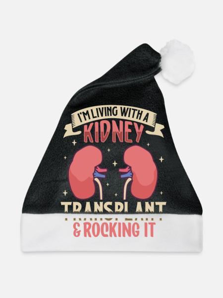 Kidney Transplant Kidney Donor Kidney Disease - Weihnachtsmütze - Schwarz/Weiß - Vorne
