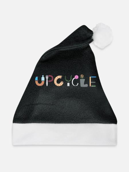 Recycle, I Love Recycling - Weihnachtsmütze - Schwarz/Weiß - Vorne