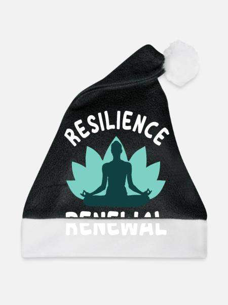 Yoga-mantra-design-lotus-blume - Weihnachtsmütze - Schwarz/Weiß