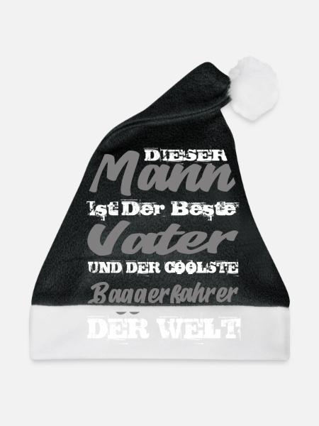 Baggerfahrer - Weihnachtsmütze - Schwarz/Weiß