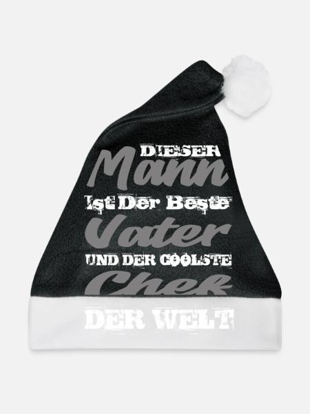 Chef - Weihnachtsmütze - Schwarz/Weiß