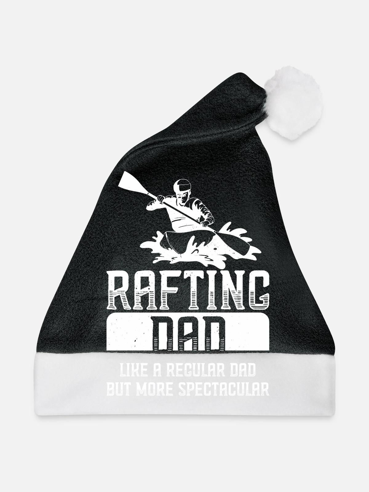 Fluss Rafting - Weihnachtsmütze - Schwarz/Weiß - Vorne