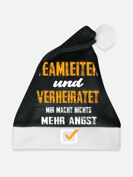 Teamleiter und Verheiratet - Weihnachtsmütze - Schwarz/Weiß