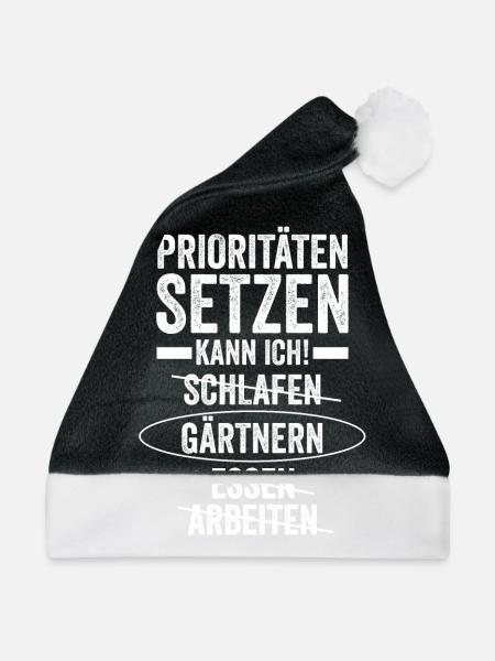 Gärtner Gartenarbeit Hobbygärtner Garten - Weihnachtsmütze - Schwarz/Weiß