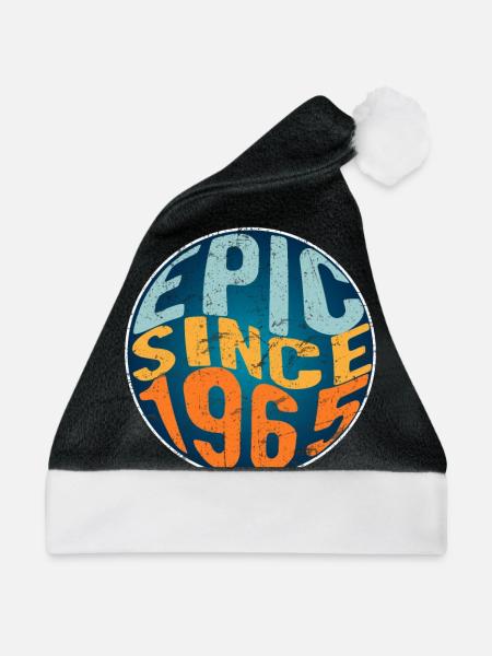 Episch Seit 1965 - Weihnachtsmütze - Schwarz/Weiß - Vorne