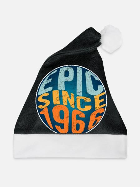 Episch Seit 1966 - Weihnachtsmütze - Schwarz/Weiß - Vorne
