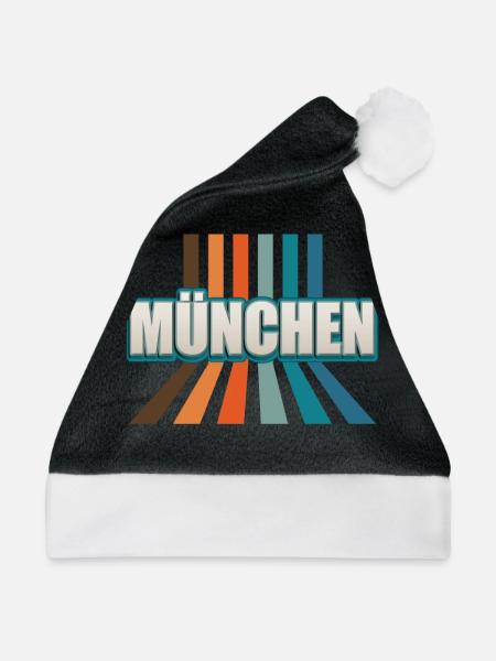 Münchnerin Münchner München - Weihnachtsmütze - Schwarz/Weiß