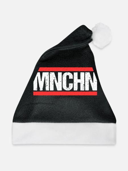 Münchnerin Münchner München - Weihnachtsmütze - Schwarz/Weiß - Vorne