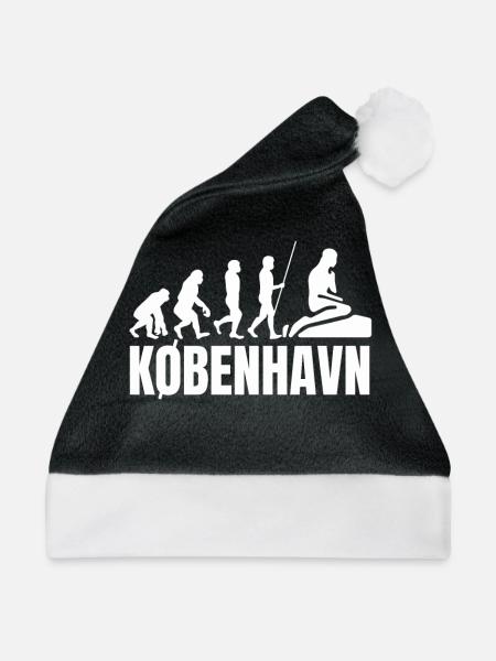 Kobenhavn Denmark Danish Kobenhaven Mermaid - Weihnachtsmütze - Schwarz/Weiß - Vorne