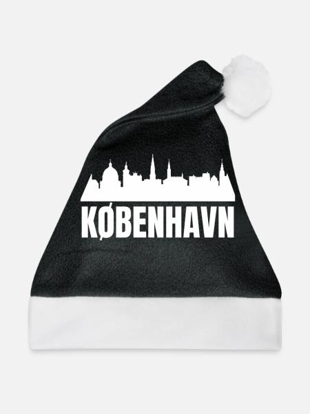 Kobenhavn Denmark Danish Kobenhaven Mermaid - Weihnachtsmütze - Schwarz/Weiß - Vorne