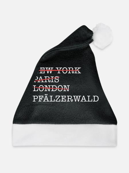 Pfalz Pfälzer Rheinland Pfalz - Weihnachtsmütze - Schwarz/Weiß - Vorne