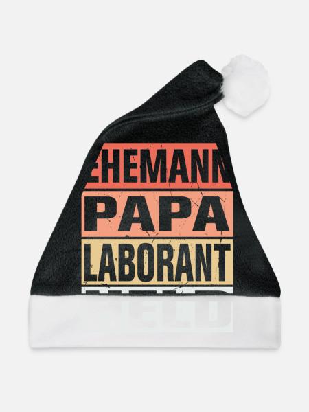 Laborant Vater Ehemann Held - Weihnachtsmütze - Schwarz/Weiß