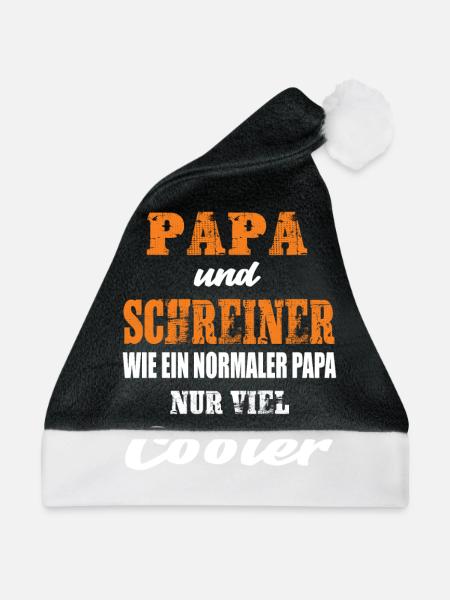 Papa und Schreiner - Weihnachtsmütze - Schwarz/Weiß