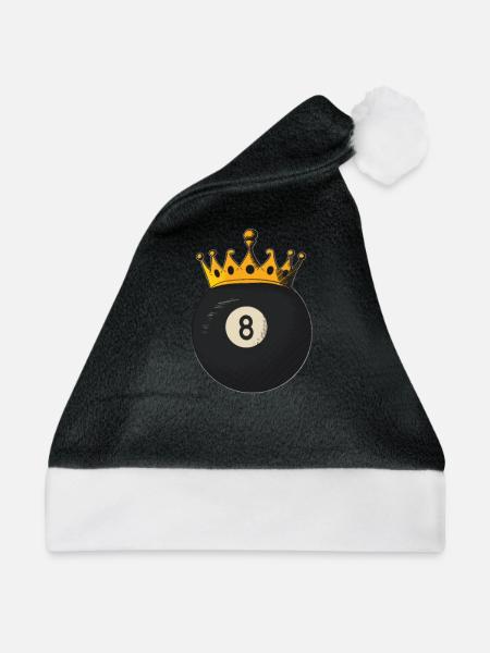 Billard Billardturnier - Weihnachtsmütze - Schwarz/Weiß