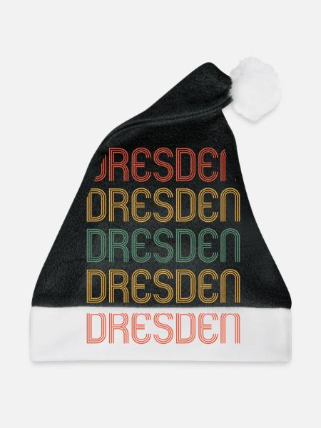 Dresdnerin Dresdner Dresden - Weihnachtsmütze - Schwarz/Weiß