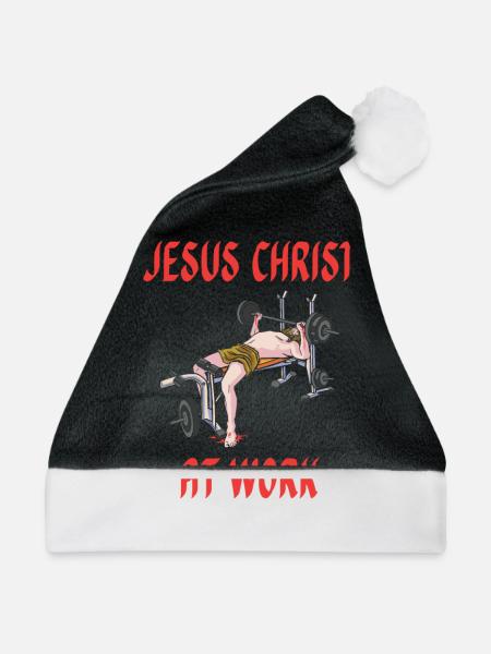 Christ Christentum Trainieren - Weihnachtsmütze - Schwarz/Weiß - Vorne