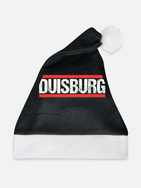 Duisburgerin Duisburger Duisburg - Weihnachtsmütze - Schwarz/Weiß - Vorne