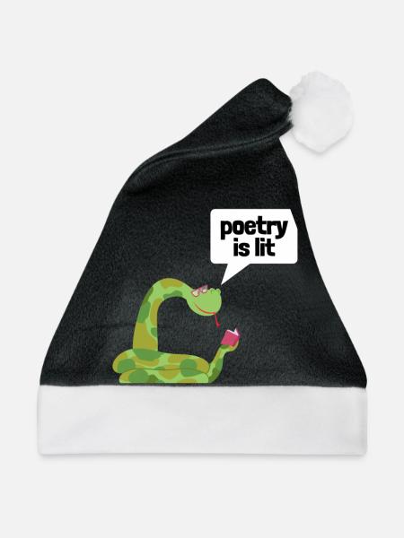Poetry Is Lit - Weihnachtsmütze - Schwarz/Weiß