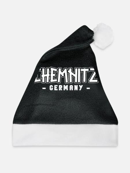 Chemnitzerin Chemnitzer Chemnitz - Weihnachtsmütze - Schwarz/Weiß - Vorne