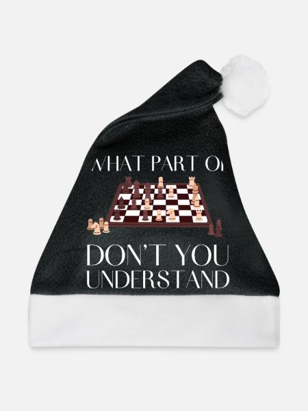 Chess Master Chess Club & 3 Way Chess Game - Weihnachtsmütze - Schwarz/Weiß
