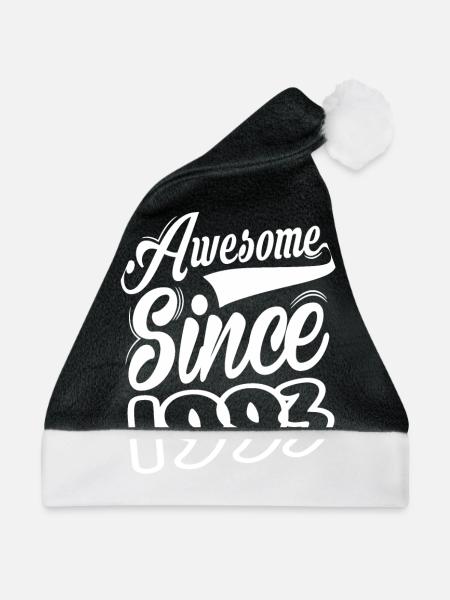 Awesome Since 1993 - Weihnachtsmütze - Schwarz/Weiß - Vorne