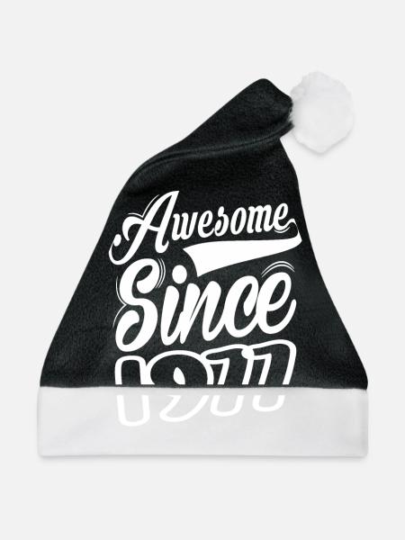 Awesome Since 1977 - Weihnachtsmütze - Schwarz/Weiß