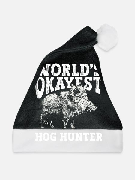 Schweinejagd-design Für Die Wildschweinjagd - Weihnachtsmütze - Schwarz/Weiß
