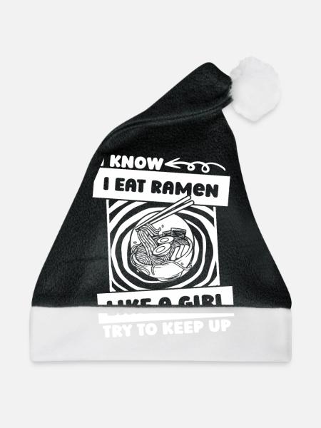 Ramen - Weihnachtsmütze - Schwarz/Weiß - Vorne