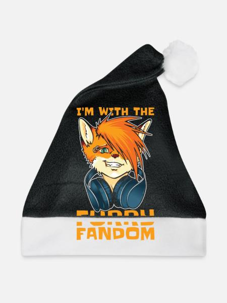 Furry Fandom Fursuits Kopfhörer - Weihnachtsmütze - Schwarz/Weiß