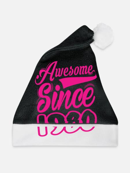 Awesome Since 1980 - Weihnachtsmütze - Schwarz/Weiß