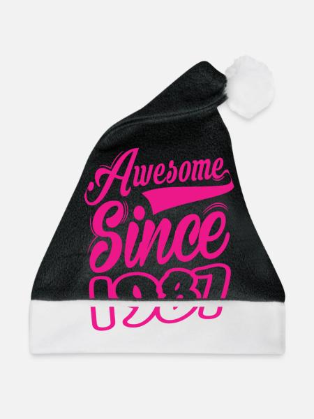 Awesome Since 1987 - Weihnachtsmütze - Schwarz/Weiß