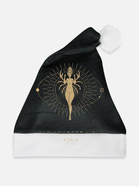 Krebs Frau Sternzeichen - Weihnachtsmütze - Schwarz/Weiß
