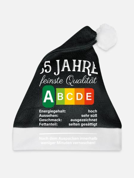 35 Jahre Feinste Qualität Geschenk 35. Geburtstag - Weihnachtsmütze - Schwarz/Weiß - Vorne