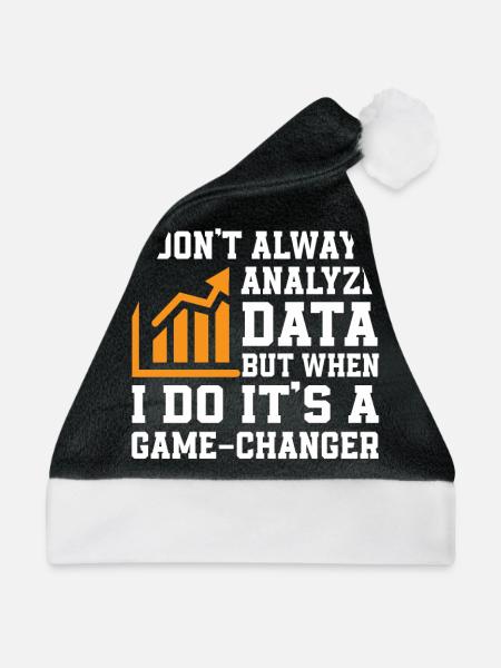 Datenanalyst - Weihnachtsmütze - Schwarz/Weiß