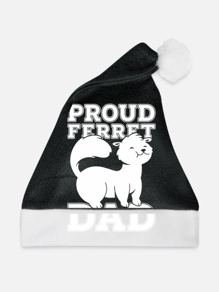 Frettchen Iltis - Weihnachtsmütze - Schwarz/Weiß