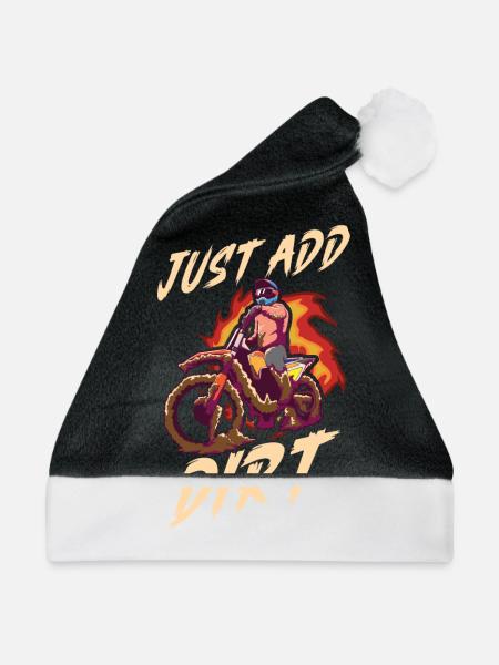 Dirt Bike Dirt Bike Riding Motocross Dirt Biking - Weihnachtsmütze - Schwarz/Weiß - Vorne