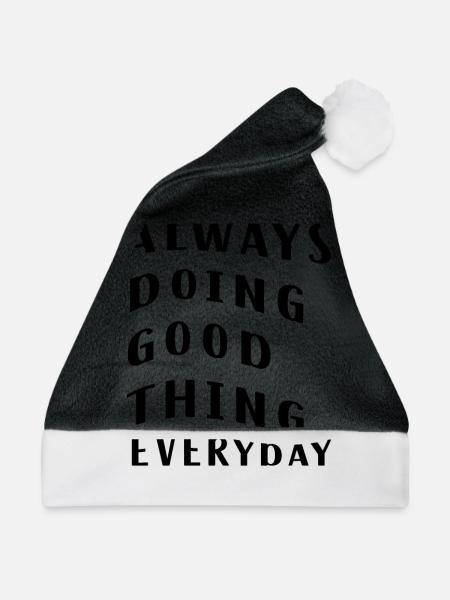 Inspirierende Motivierende Zitate Sprüche - Weihnachtsmütze - Schwarz/Weiß