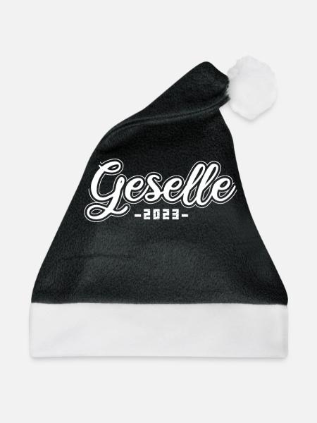 Geselle Gesellenprüfung bestanden Gesellen - Weihnachtsmütze - Schwarz/Weiß - Vorne