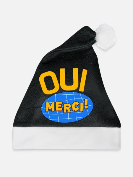 Oui Oui Merci - Weihnachtsmütze - Schwarz/Weiß