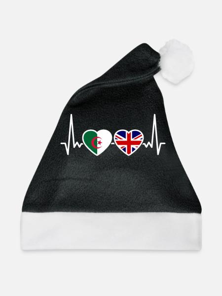 Algerien Britische Flagge Britisch Algerisch - Weihnachtsmütze - Schwarz/Weiß