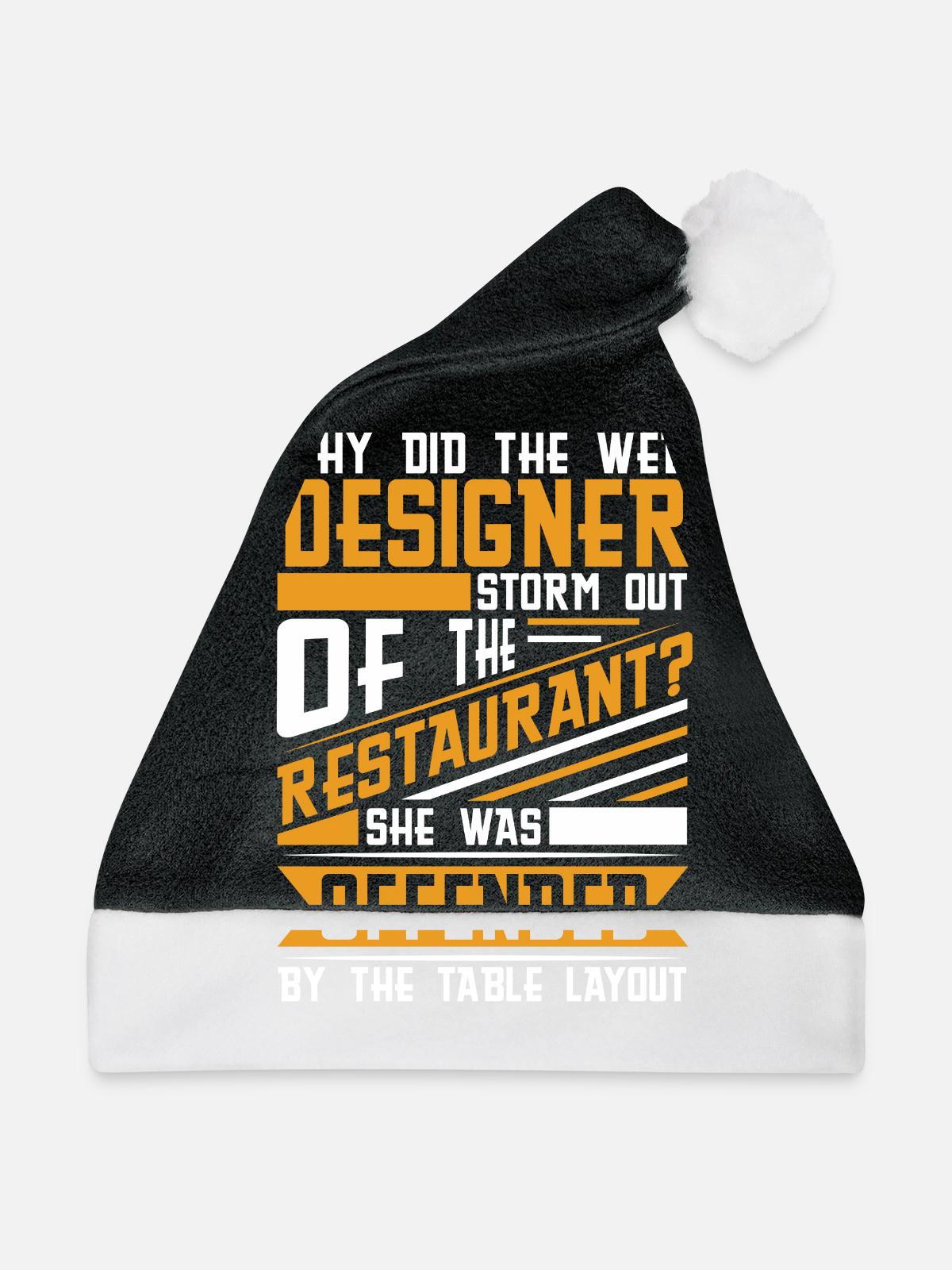 Web Entwickler Webdeveloper Witzig - Weihnachtsmütze - Schwarz/Weiß - Vorne