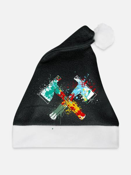 Splahs Axtwerfen Axtwerfer - Weihnachtsmütze - Schwarz/Weiß