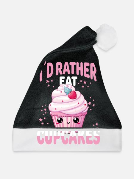 Cupcake Kawaii - Weihnachtsmütze - Schwarz/Weiß