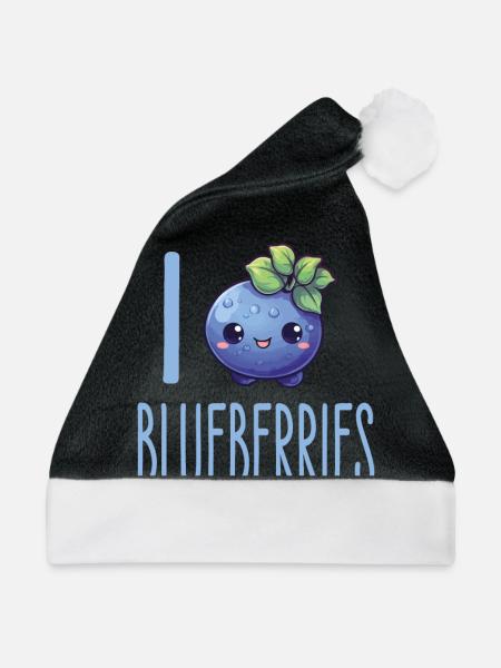 Blaubeere Kawaii - Weihnachtsmütze - Schwarz/Weiß