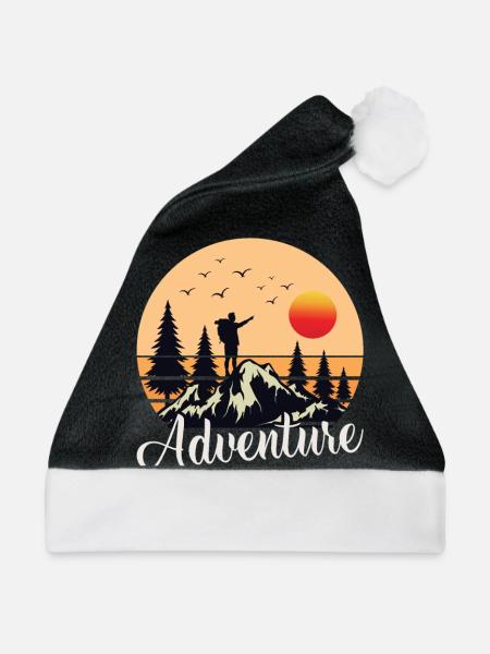 Bergsteigen Bergsteiger Wandern Wanderer - Weihnachtsmütze - Schwarz/Weiß