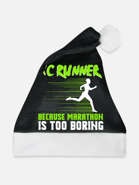 Xc-laufdesign Für Einen Xc-läufer Und Cc-läufer - Weihnachtsmütze - Schwarz/Weiß - Vorne