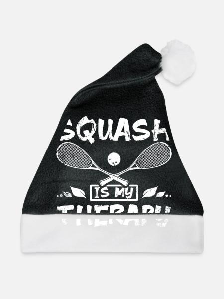 Squash is my therapy - Weihnachtsmütze - Schwarz/Weiß